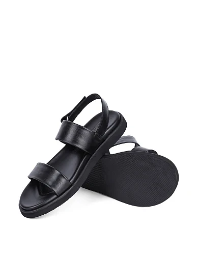 Чоловічі сандалі Miguel Miratez шкіряні чорні - фото 2 - Miraton