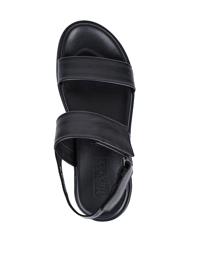 Чоловічі сандалі Miguel Miratez шкіряні чорні - фото 5 - Miraton