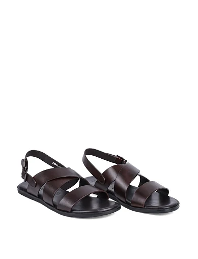 Чоловічі сандалі Miguel Miratez шкіряні коричневі - фото 4 - Miraton