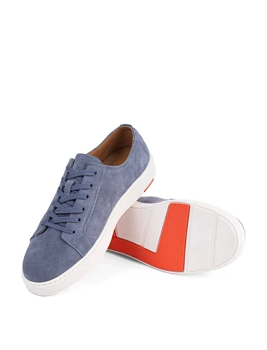 Мужские кеды MIRATON замшевые голубые - фото 3 - Miraton