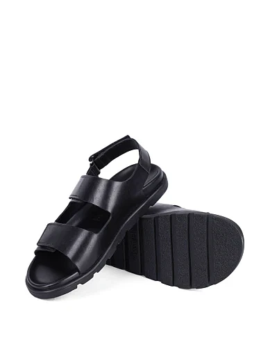 Чоловічі сандалі Miguel Miratez шкіряні чорні - фото 2 - Miraton