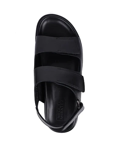 Чоловічі сандалі Miguel Miratez шкіряні чорні - фото 5 - Miraton