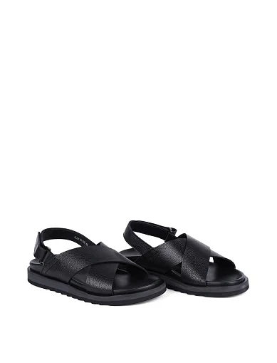 Чоловічі сандалі Miguel Miratez шкіряні чорні - фото 3 - Miraton