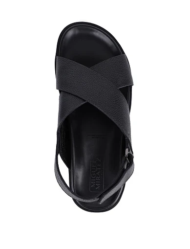 Чоловічі сандалі Miguel Miratez шкіряні чорні - фото 5 - Miraton