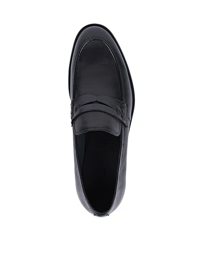Мужские туфли лоферы Miguel Miratez кожаные черные - фото 2 - Miraton