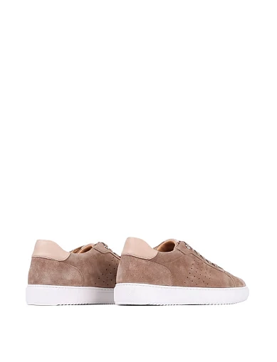 Мужские кеды MIRATON замшевые бежевые - фото 4 - Miraton