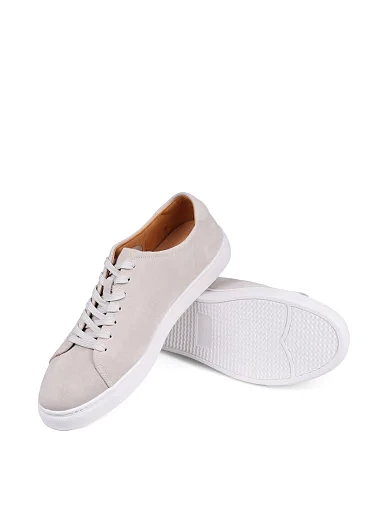 Мужские кеды MIRATON замшевые бежевые - фото 2 - Miraton