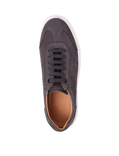 Мужские кеды MIRATON из нубука серые - фото 5 - Miraton