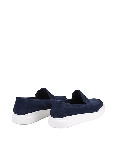 Мужские туфли лоферы Miguel Miratez замшевые синие - фото 4 - Miraton