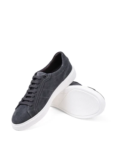 Мужские кеды MIRATON замшевые серые - фото 2 - Miraton