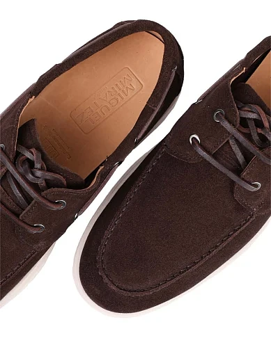 Чоловічі туфлі Miguel Miratez замшеві коричневі - фото 5 - Miraton