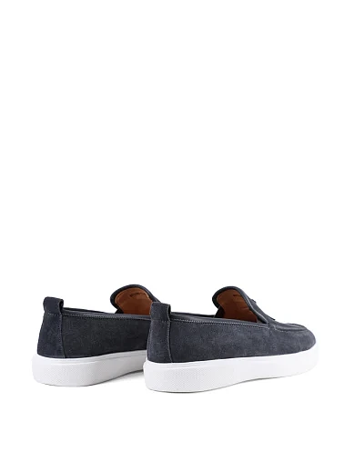 Мужские туфли лоферы MIRATON замшевые серые - фото 4 - Miraton