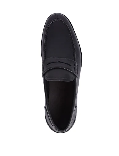 Мужские туфли лоферы Miguel Miratez кожаные черные - фото 5 - Miraton