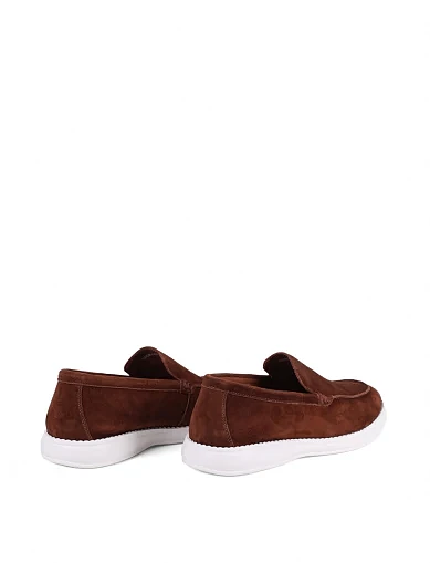 Чоловічі туфлі лофери Miguel Miratez замшеві коричневі - фото 4 - Miraton