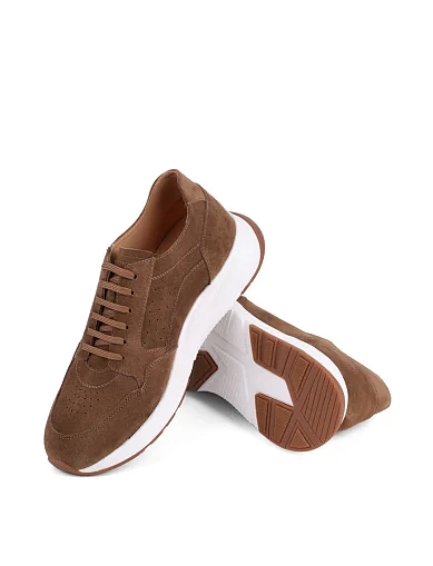 Чоловічі кросівки MIRATON замшеві бежеві - фото 2 - Miraton