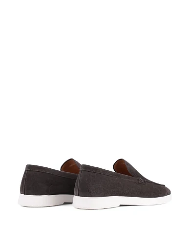 Мужские туфли лоферы Miguel Miratez замшевые серые - фото 4 - Miraton