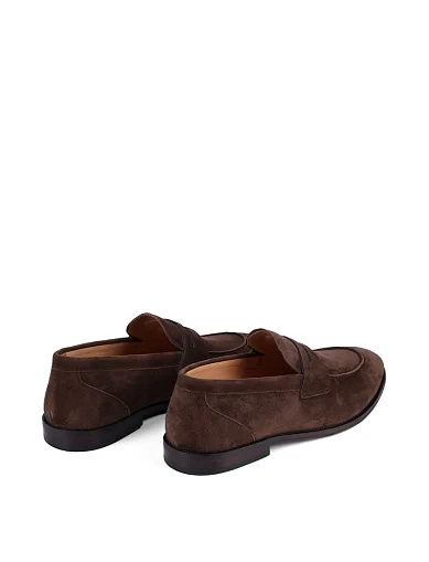 Мужские туфли лоферы Miguel Miratez замшевые коричневые - фото 5 - Miraton