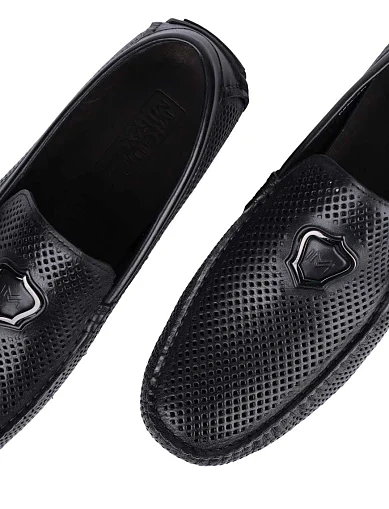 Чоловічі мокасини Miguel Miratez шкіряні чорні - фото 5 - Miraton