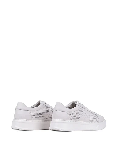 Мужские кеды MIRATON кожаные белые - фото 4 - Miraton