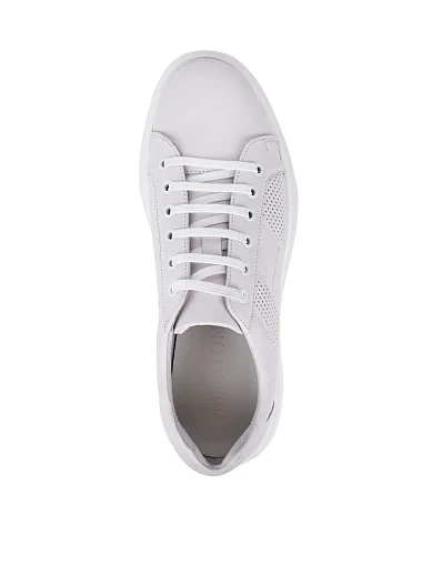 Мужские кеды MIRATON кожаные белые - фото 5 - Miraton