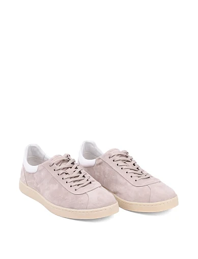 Мужские кеды MIRATON замшевые бежевые - фото 3 - Miraton