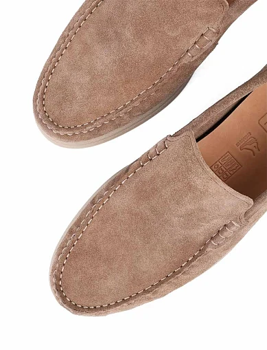 Чоловічі туфлі лофери MIRATON замшеві бежеві - фото 5 - Miraton