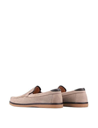 Чоловічі туфлі лофери Miguel Miratez із нубука бежеві - фото 4 - Miraton
