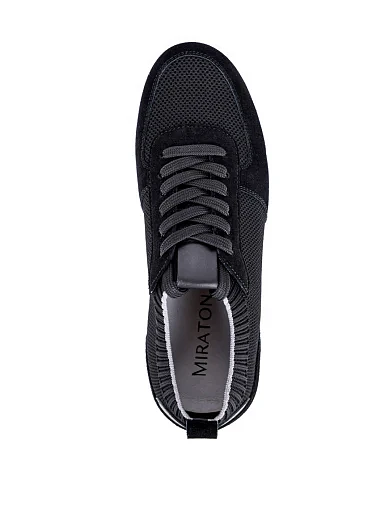 Чоловічі кеди MIRATON замшеві чорні - фото 5 - Miraton