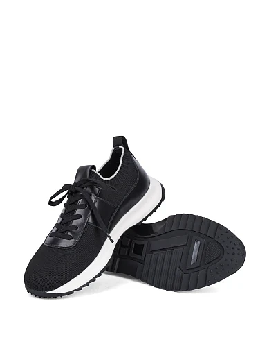 Чоловічі кросівки MIRATON тканинні чорні - фото 2 - Miraton