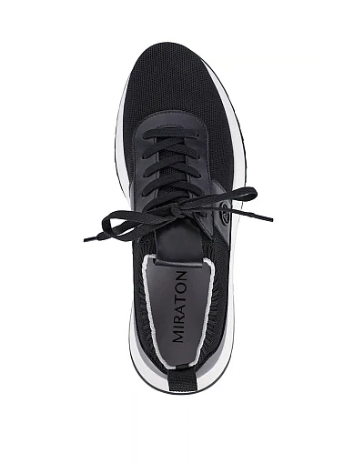 Чоловічі кросівки MIRATON тканинні чорні - фото 5 - Miraton