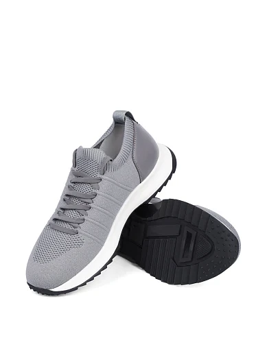 Мужские кроссовки MIRATON тканевые серые - фото 2 - Miraton