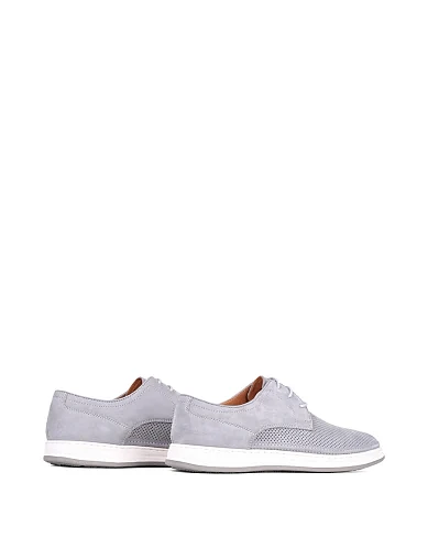 Мужские туфли Miguel Miratez из нубука серые - фото 4 - Miraton