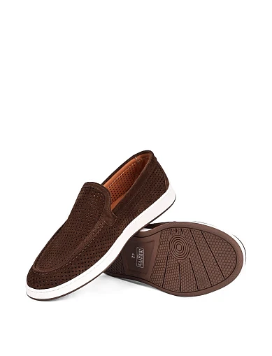 Мужские туфли Miguel Miratez замшевые коричневые - фото 2 - Miraton