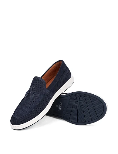 Мужские туфли Miguel Miratez замшевые синие - фото 2 - Miraton