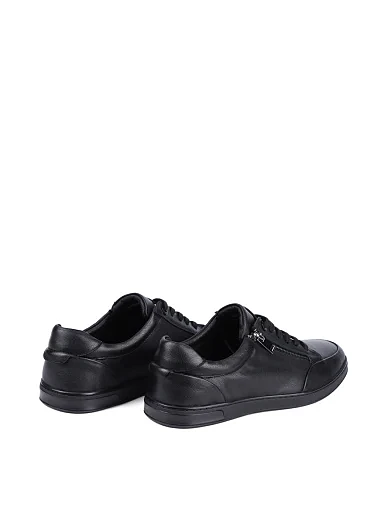 Чоловічі кеди MIRATON шкіряні чорні - фото 4 - Miraton