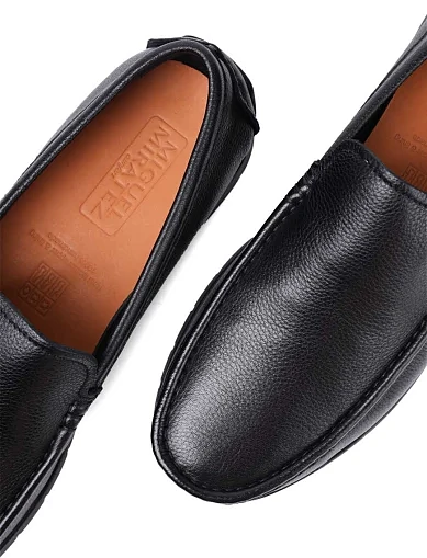 Мужские мокасины Miguel Miratez кожаные черные - фото 5 - Miraton