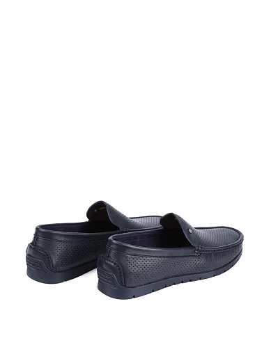 Мужские мокасины Miguel Miratez кожаные синие - фото 4 - Miraton