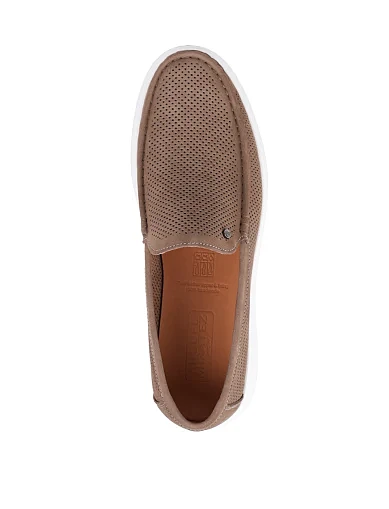 Мужские туфли лоферы Miguel Miratez из нубука зеленые - фото 2 - Miraton