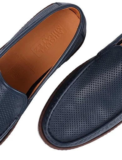 Чоловічі туфлі Miguel Miratez шкіряні сині - фото 5 - Miraton