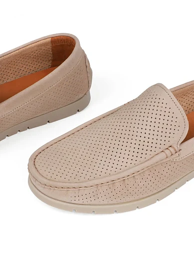 Чоловічі мокасини Miguel Miratez із нубуку бежеві - фото 5 - Miraton