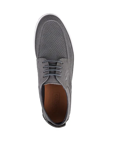 Мужские туфли Miguel Miratez из нубука серые - фото 5 - Miraton
