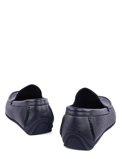 Мужские мокасины Miguel Miratez кожаные синие - фото 5 - Miraton