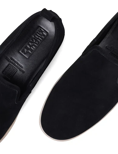 Мужские слипоны Miguel Miratez замшевые черные - фото 5 - Miraton