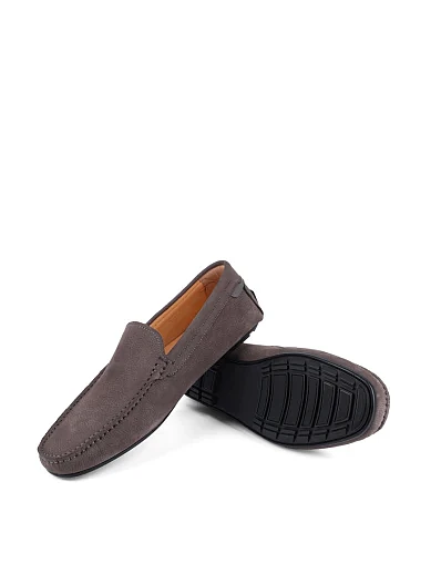 Чоловічі мокасини Miguel Miratez із нубуку сірі - фото 2 - Miraton