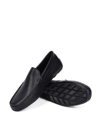 Мужские мокасины Miguel Miratez кожаные черные - фото 2 - Miraton