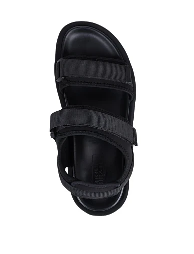 Чоловічі сандалі Miguel Miratez тканинні чорні - фото 5 - Miraton