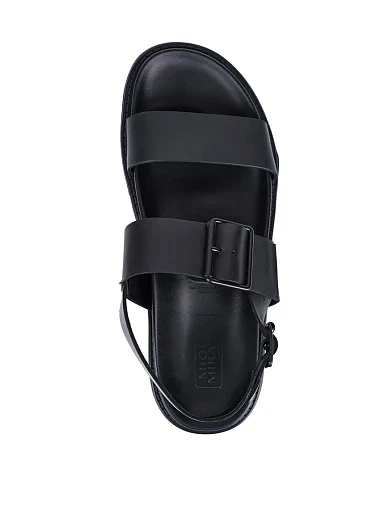 Чоловічі сандалі Miguel Miratez шкіряні чорні - фото 5 - Miraton