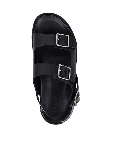 Чоловічі сандалі Miguel Miratez шкіряні чорні - фото 4 - Miraton