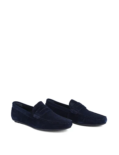 Чоловічі мокасини Miguel Miratez сині замшеві - фото 3 - Miraton