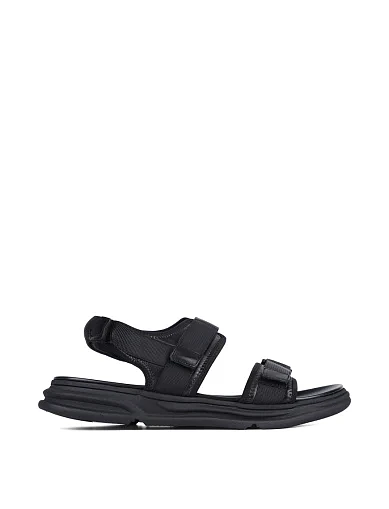 Чоловічі сандалі Miguel Miratez тканинні чорні - фото 1 - Miraton